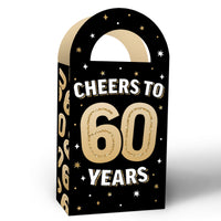 60th Birthday Paper Favor Bags - 12 Ct
