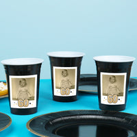 Custom Photo Party Cups - 60th Birthday - 16 Ct