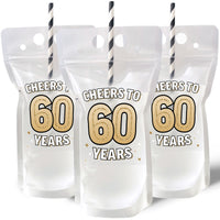 Drink Pouches - 60th Birthday - 12 Ct