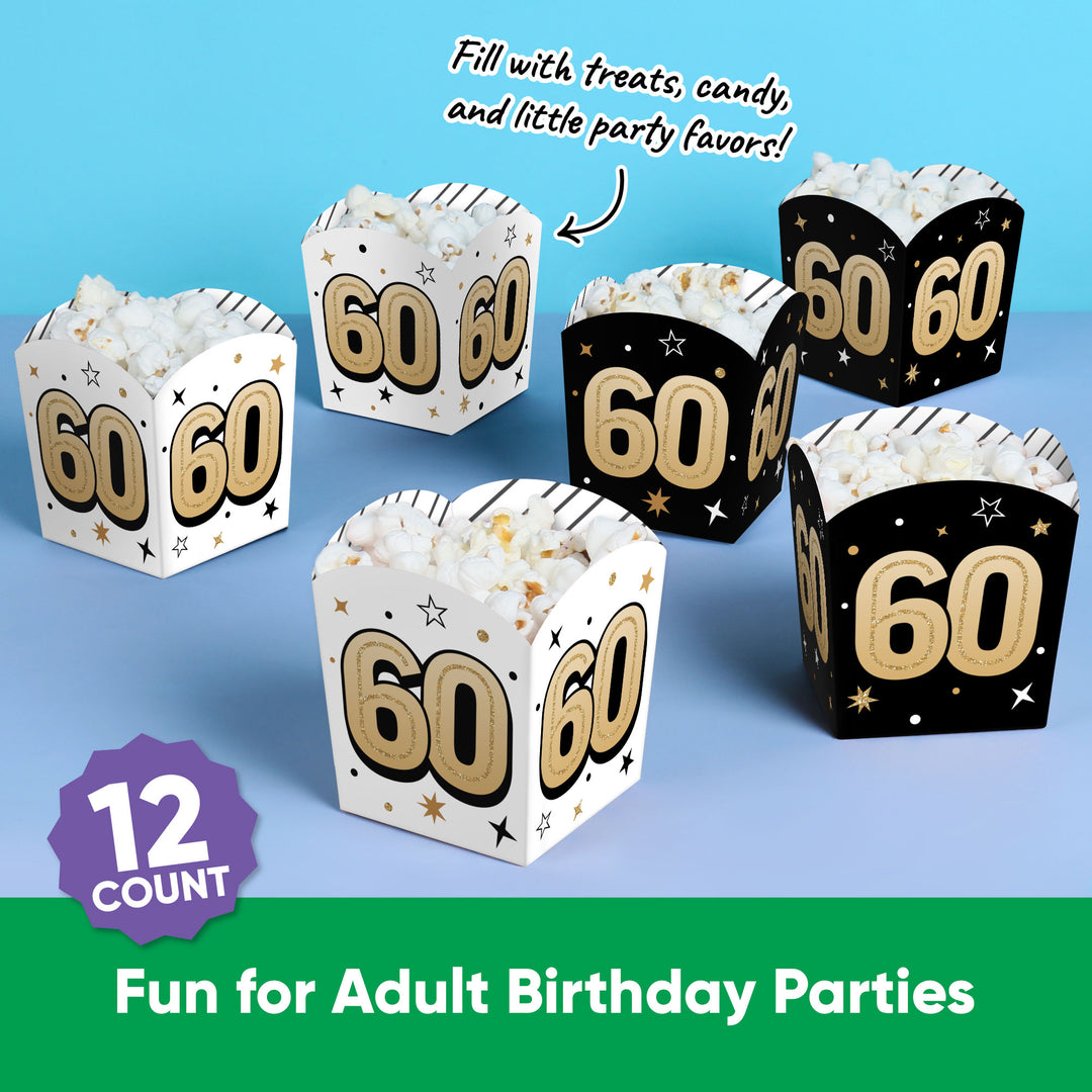 60th Birthday Treat Boxes - 12 Ct