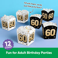60th Birthday Treat Boxes - 12 Ct