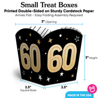 60th Birthday Treat Boxes - 12 Ct