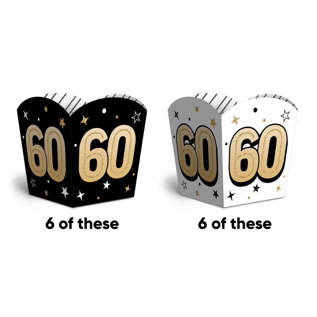60th Birthday Treat Boxes - 12 Ct