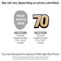 Custom Face Yard Signs - 70th Birthday - 10 Pc