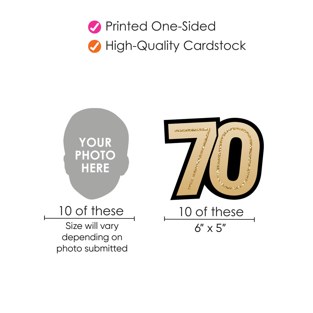70 number cutouts measure 6 x 5 inches printed one sided