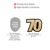 70 number cutouts measure 6 x 5 inches printed one sided