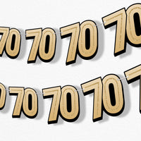 70th Birthday Garland Banner - 15 Pc