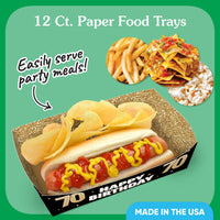 70th Birthday Party Paper Food Trays