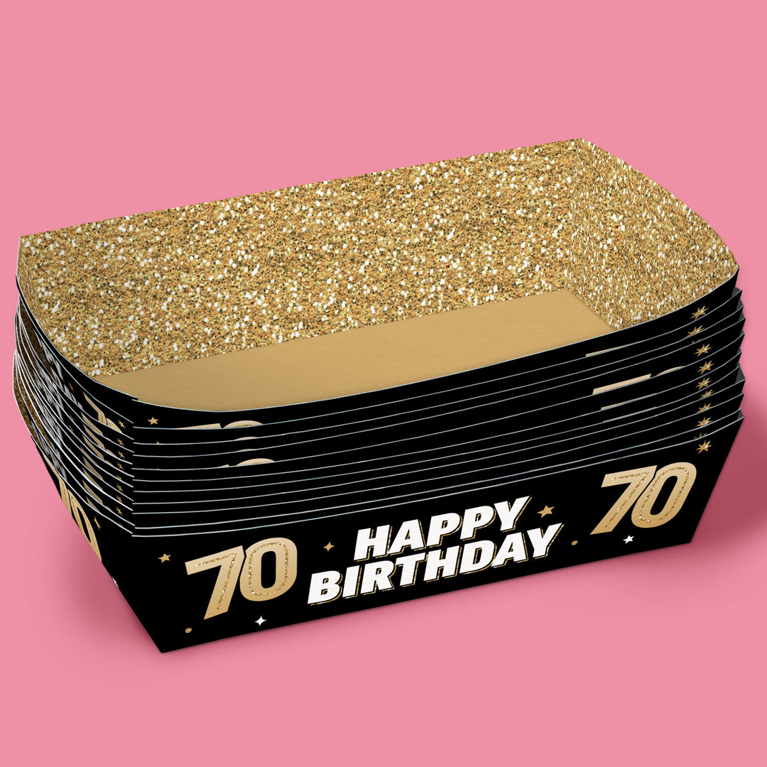 70th Birthday Party Paper Food Trays