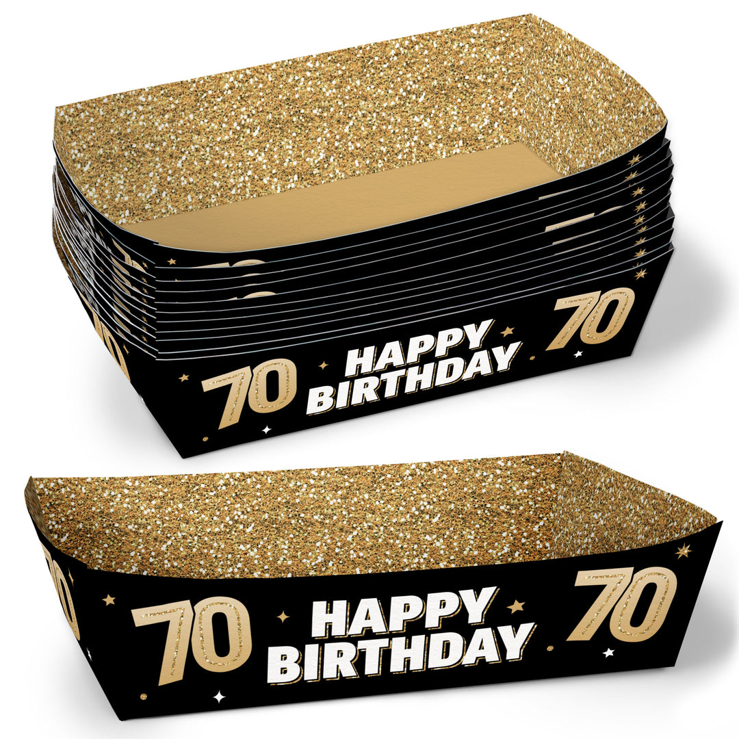 70th Birthday Party Paper Food Trays