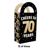 70th Birthday Paper Favor Bags - 12 Ct