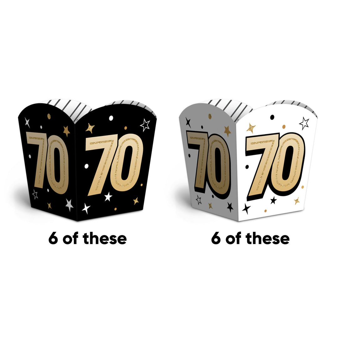 70th Birthday Treat Boxes - 12 Ct
