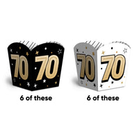 70th Birthday Treat Boxes - 12 Ct