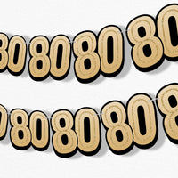 80th Birthday Garland Banner - 15 Pc