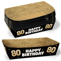 80th Birthday Party Paper Food Trays