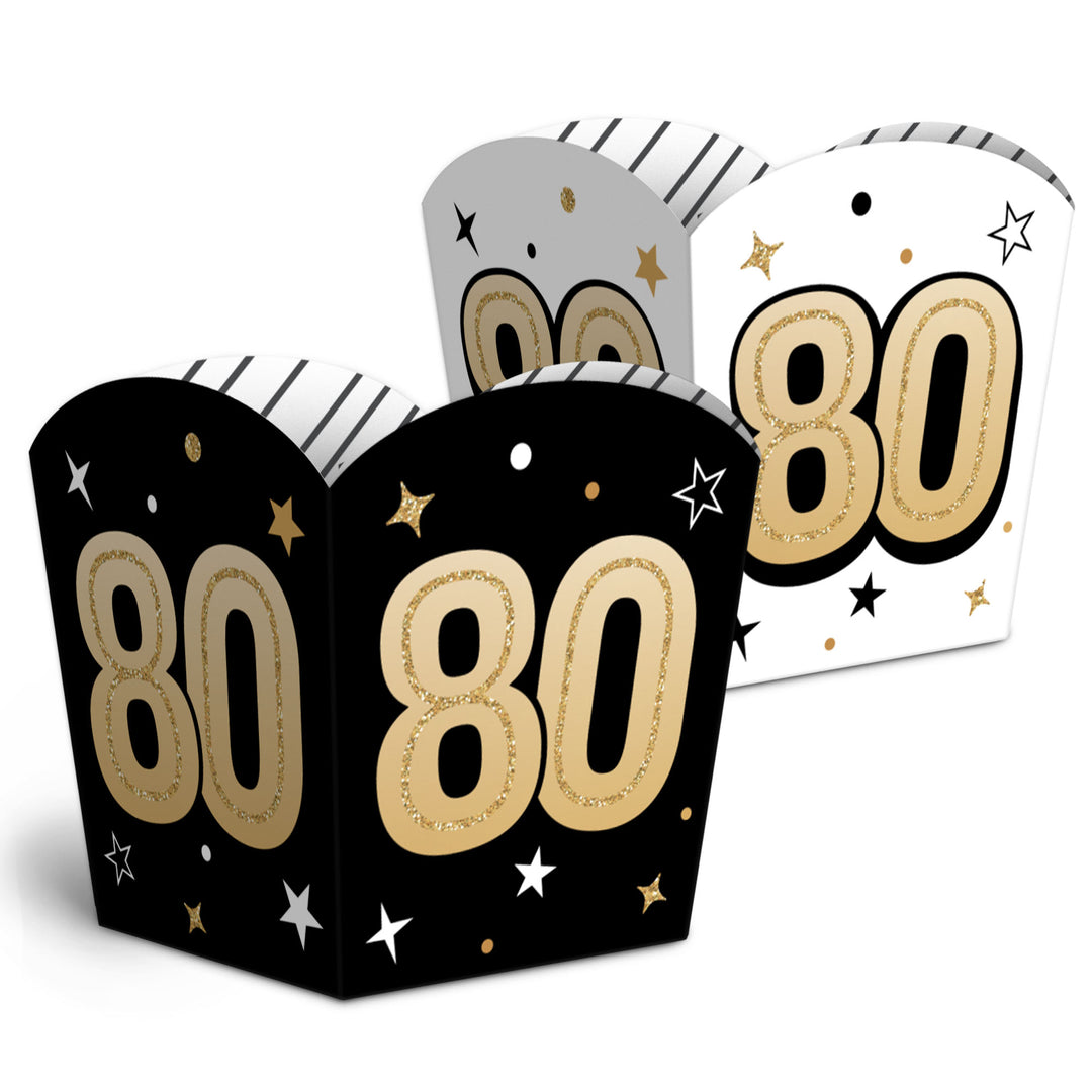 80th Birthday Treat Boxes - 12 Ct