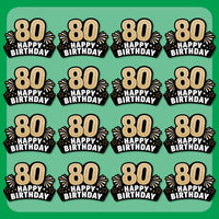 80th Birthday Paper Headbands - 16 Ct
