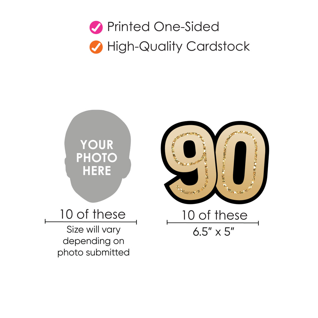 90 number cutouts sized 6.5 x 5 inches printed on cardstock