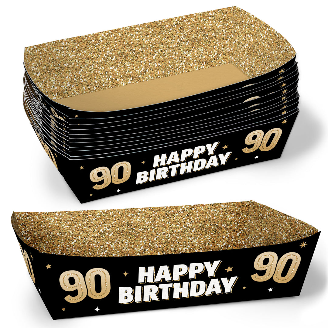 90th Birthday Party Paper Food Trays