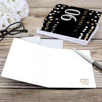 Adult 90th Birthday - Gold - Birthday Party Thank You Cards - 8 ct