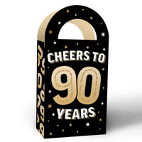 90th Birthday Paper Favor Bags - 12 Ct