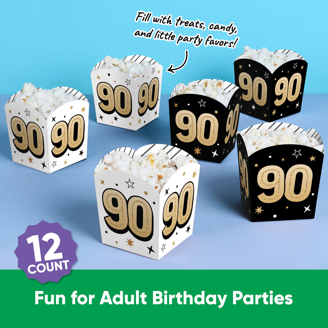 90th Birthday Treat Boxes - 12 Ct