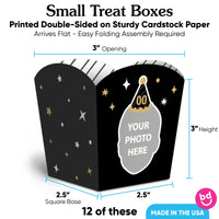 Custom Face Happy Birthday Hat Treat Boxes - 12 Ct
