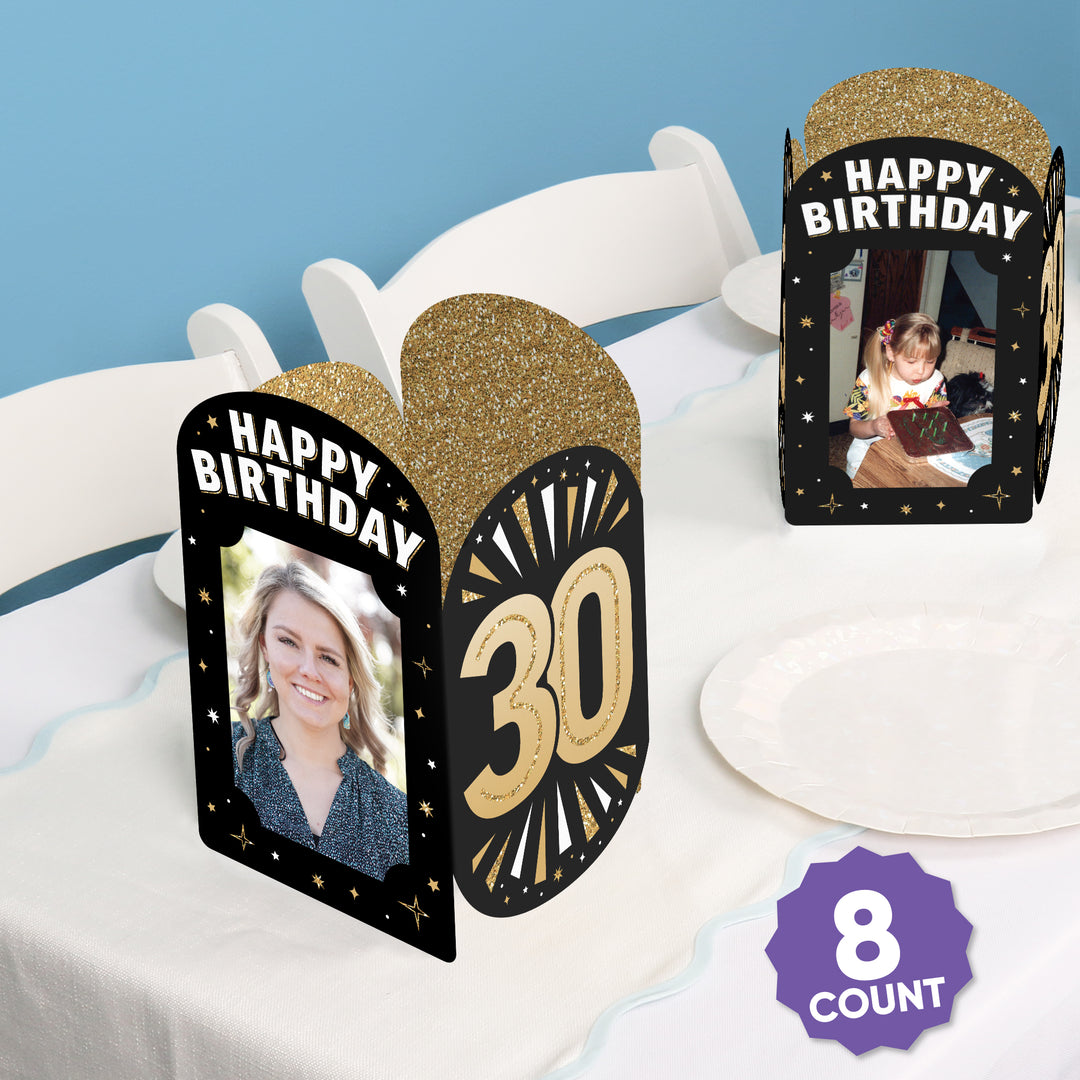 30th Birthday Photo Centerpieces - 8 Ct