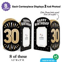 30th Birthday Photo Centerpieces - 8 Ct