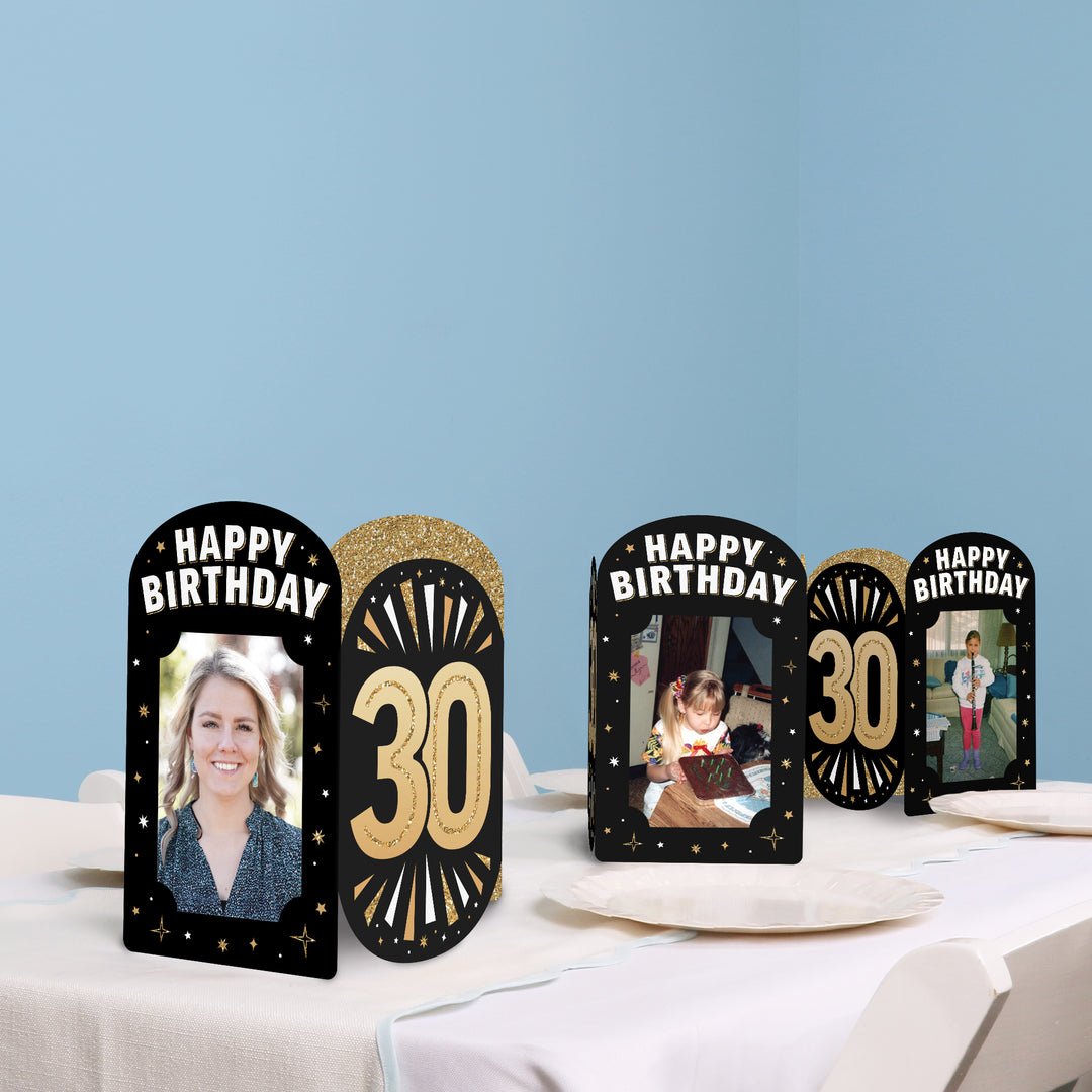 30th Birthday Photo Centerpieces - 8 Ct