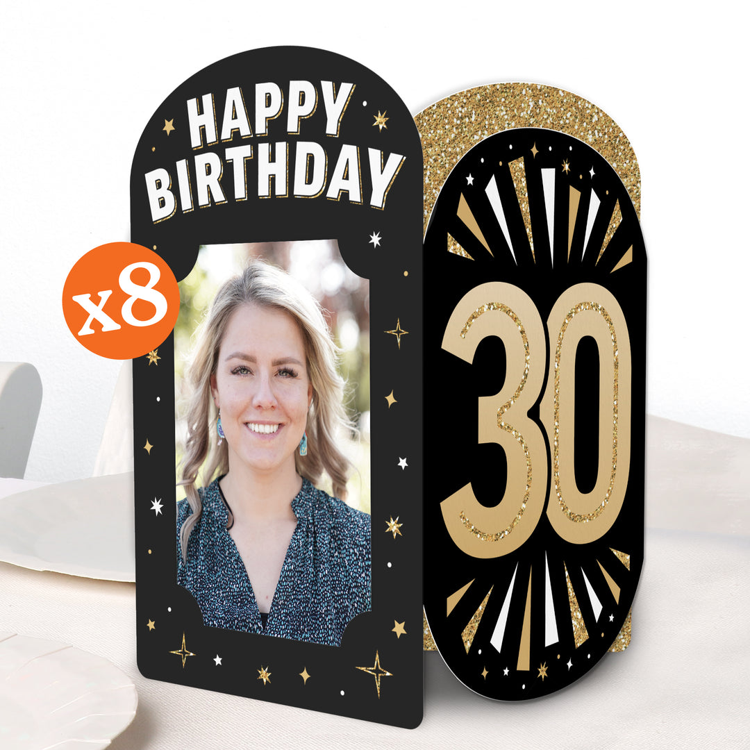 30th Birthday Photo Centerpieces - 8 Ct