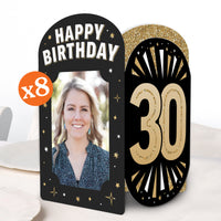 30th Birthday Photo Centerpieces - 8 Ct