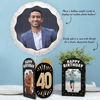 40th Birthday Photo Centerpieces - 8 Ct