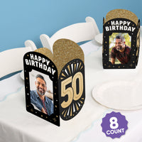 50th Birthday Photo Centerpieces - 8 Ct