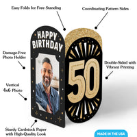 50th Birthday Photo Centerpieces - 8 Ct