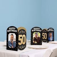 50th Birthday Photo Centerpieces - 8 Ct