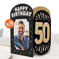 50th Birthday Photo Centerpieces - 8 Ct