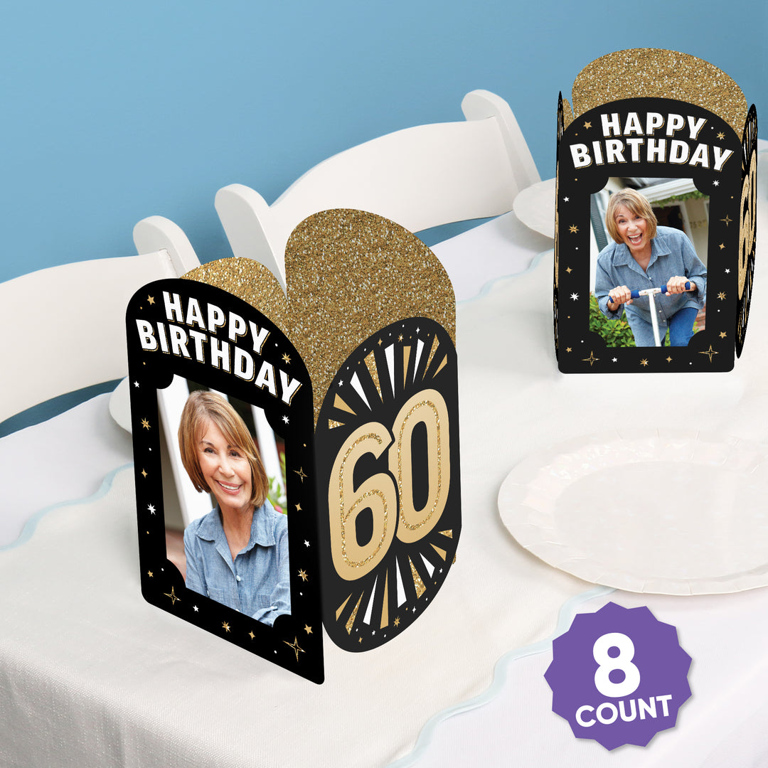 60th Birthday Photo Centerpieces - 8 Ct