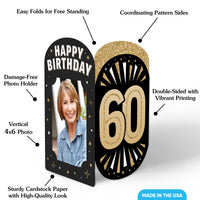 60th Birthday Photo Centerpieces - 8 Ct