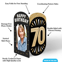 70th Birthday Photo Centerpieces - 8 Ct