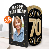 70th Birthday Photo Centerpieces - 8 Ct