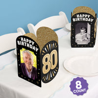 80th Birthday Photo Centerpieces - 8 Ct