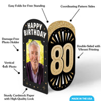 80th Birthday Photo Centerpieces - 8 Ct