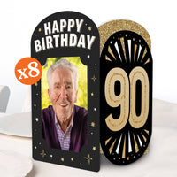 90th Birthday Photo Centerpieces - 8 Ct