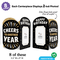Happy Birthday Photo Centerpieces - 8 Ct