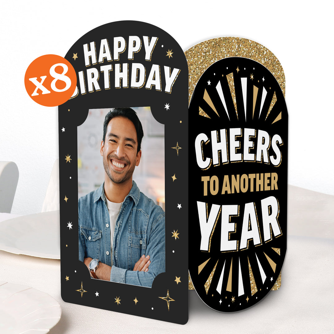 Happy Birthday Photo Centerpieces - 8 Ct