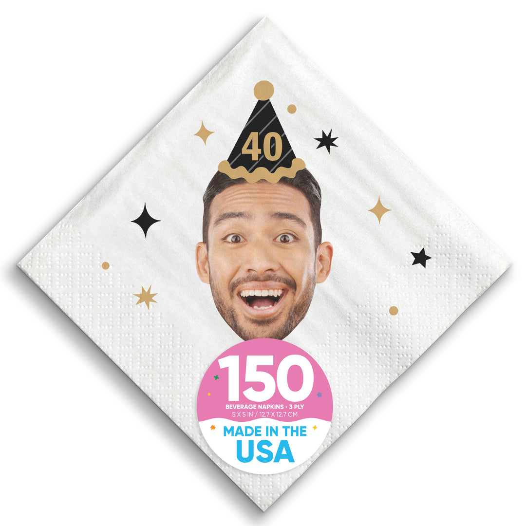 Custom Face Napkins - Birthday