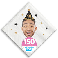 Custom Face Napkins - Birthday