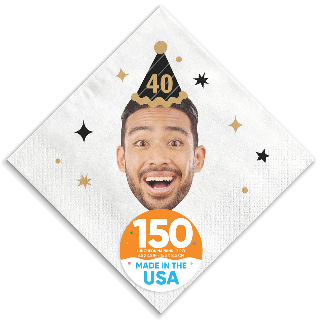 Custom Face Napkins - Birthday