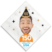 Custom Face Napkins - Birthday
